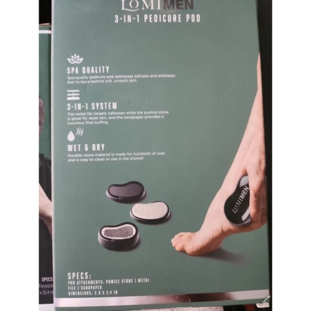 Lomimen precision beard trimmer, Beard Trimming Apron,‎ 3-N-1 Pedicure Pod NEW